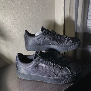 Puma black platform shoes